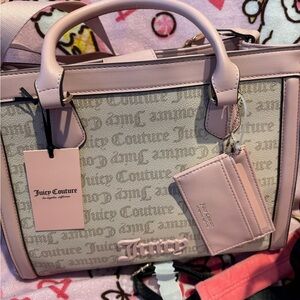 Juicy Couture Pink and Beige Satchel